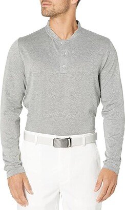 Crossover Performance Hybrid Collar Pullover (Medium Grey Heather) Men's Clothing