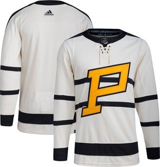Men's Cream Pittsburgh Penguins 2023 Winter Classic Blank Jersey