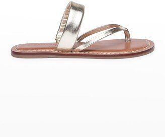 Leia Metallic Flat Thong Sandals