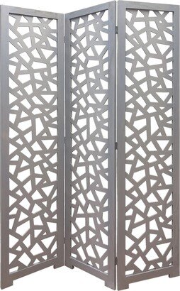 Contemporary Mid-Century Modern design on different side 3 Panel Allen Screen