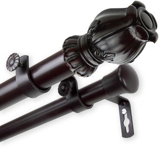 InStyleDesign Majesty 1 inch Diameter Adjustable Double Curtain Rod