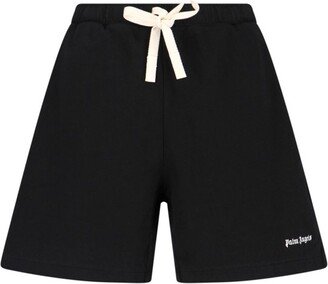 Logo Embroidered Drawstring Track Shorts