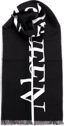 Alexander McQueen Black classic Logo Scarf