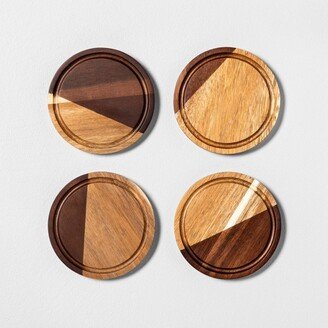 4pk Wood Coaster Set