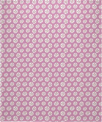 Fleece Photo Blankets: Sand Dollar Sea Shells Blanket, Fleece, 50X60, Pink