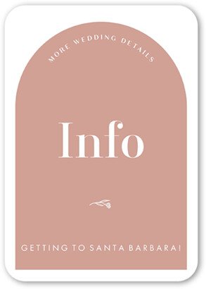 Enclosure Cards: Earthy Arch Wedding Enclosure Card, Pink, Signature Smooth Cardstock, Rounded