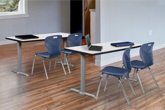 Via 60 x 24 Training Table- Grey/Chrome