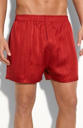 Herringbone Stripe Silk Boxer Shorts