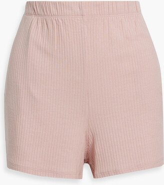 Molly ribbed stretch-modal pajama shorts