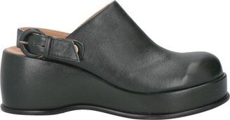 Mules & Clogs Dark Green-AB