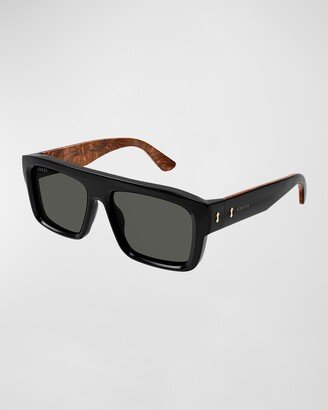 Men's GG1461Sm Acetate Rectangle Sunglasses