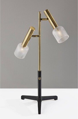 Melvin LED Table Lamp Antique Brass (Includes LED Light Bulb) Black