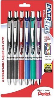 Pentel EnerGel RTX Retractable Gel Pens Medium Point Assorted Ink 711768