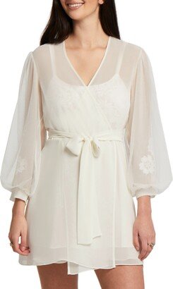 Beloved Balloon Sleeve Sheer Chiffon Robe-AA