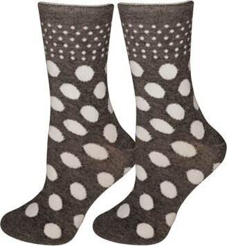 LECHERY Women's Large-Dot Pattern Socks (1 Pair) - One Size, Dark