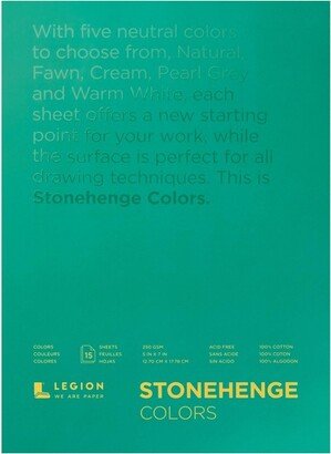 Stonehenge Paper Pad 5X7 15 Sheets/Pkg-Multi-Color 90lb