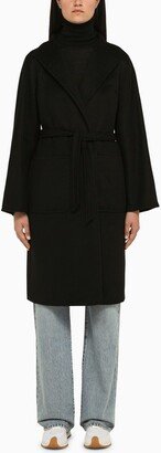 Black cashmere coat