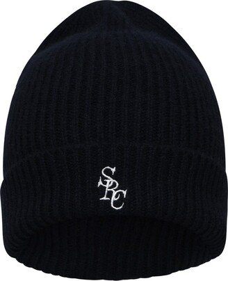 Logo Embroidered Ribbed Beanie-AA