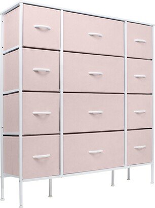 Extra-large Steel and Fabric 12-drawer Dresser-AA