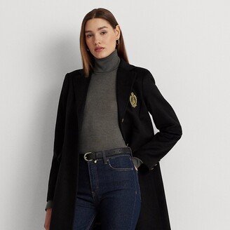 Ralph Lauren Crest-Patch Wool-Blend Coat-AA