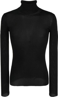 Helvet fine-knit ribbed jumper