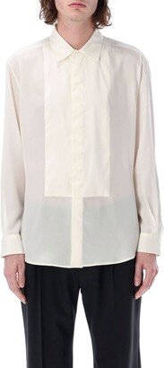 Buttoned Long-Sleeved Shirt-BL