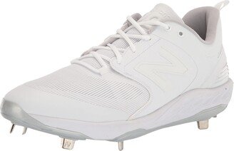 Men's Fresh Foam X 3000V6 Low Metal Baseball Cleats White/Grey Medium 12