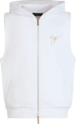 Embroidered Hooded Vest