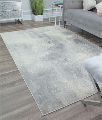 Gallagher GL45B Tonal Grey Vintage Transitional white Area Rug,