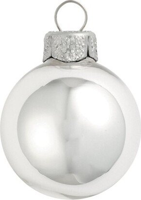 Northlight 40ct Silver Shiny Finish Glass Christmas Ball Ornaments 1.5 (40mm)