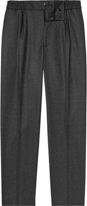 Fursac Wool flannel elasticated trousers