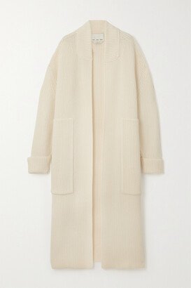 SASUPHI - + Net Sustain Ribbed Wool And Cashmere-blend Cardigan - Ivory