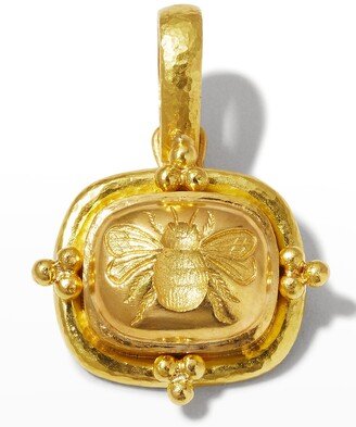 19K Gold Flat Bee Pendant