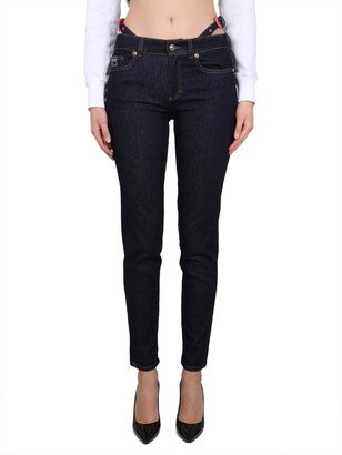 Logo-Patch Stretched Skinny Jeans-AA