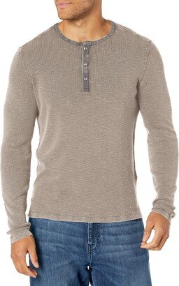 Men's Nashville Waffle Henley in Fadeaway WASH