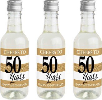 Big Dot Of Happiness We Still Do 50th Wedding Anniversary Mini Wine Bottle Stickers Favor Gift 16 Ct