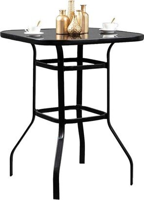 ixir Patio Tempered Glass Bar Table