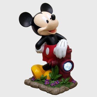 22 Mickey Mouse with A Fire Hydrant Solar Resin/Stone Statue