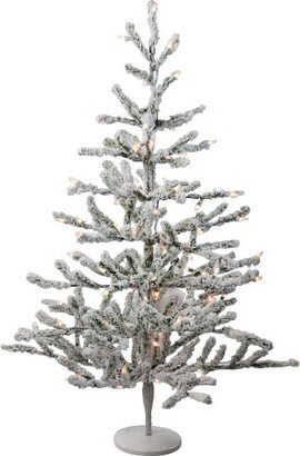 Northlight 3' Pre-Lit Flocked Alpine Twig Artificial Christmas Tree - Warm White Lights