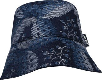 Blue Cotton Blend Hat