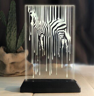 Zebra Custom 3D Illusion Design Desk Lamp, Animal Colorful Led Light, Acrylic Lamp