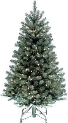 National Tree Company 4.5In North Valley Blue Spruce Tree With 300 Clear Lights