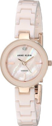 Women's Diamond Japanese-Quartz Dress Watch with Ceramic Strap