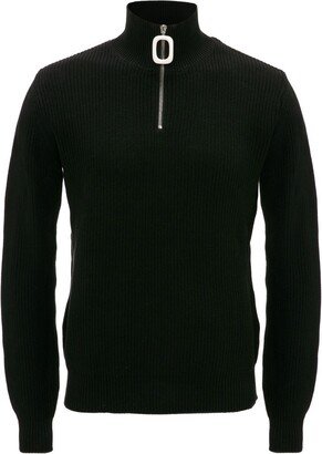 Zip-Front Roll Neck Jumper