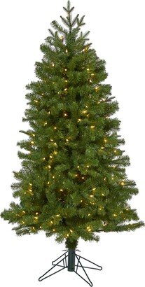 Vancouver Spruce Artificial Christmas Tree with Lights and Bendable Branches, 60