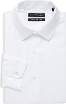 Saks Fifth Avenue Made in Italy Saks Fifth Avenue Men's Trim Fit Solid Dress Shirt