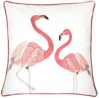 Flamingos Square Decorative Throw Pillow