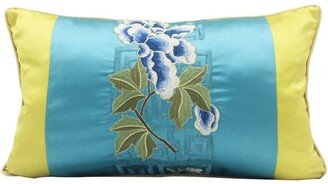 Throw Pillow Embroidered Pillow, Lumbar Decorative Pillows, Throw Covers Chinoiserie Cover Floral