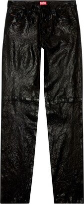 P-Macs-Lth straight-leg leather trousers