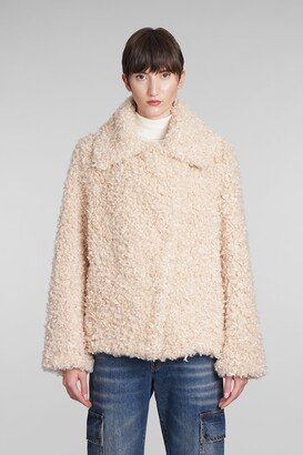 Coat In Beige Polyester